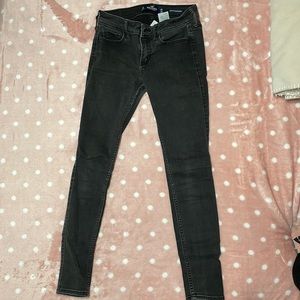black low rise super skinny jeans